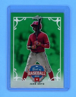 Juan Soto Mets 4/10 2019 Leaf Best of Baseball Green #BB-JS1 - Image 1 of 2