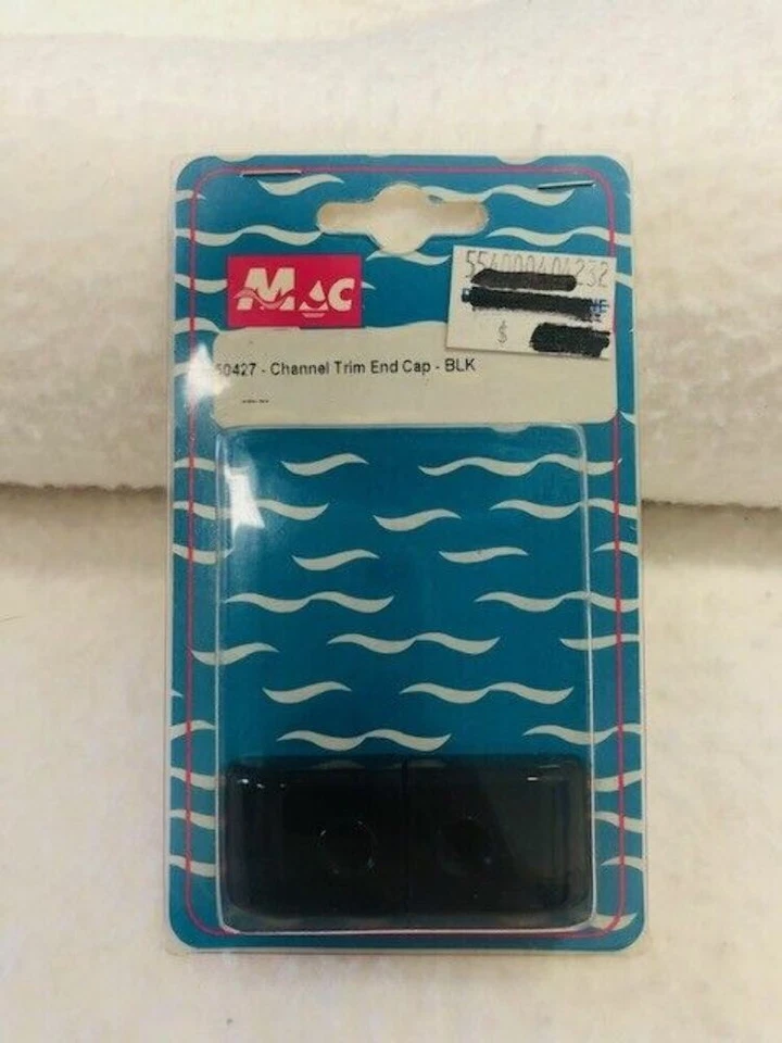 1980 Universal ATV MAC Black Nylon Channel Trim End Cap, part number 50427, univ Foto 1 de 4