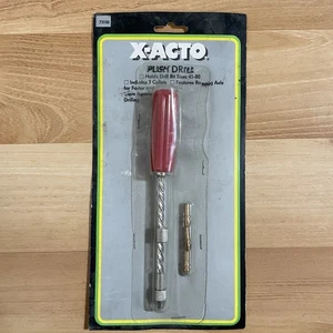 Vintage X-ACTO Push Drill with 3 Collets/Bits 73150 New Open 1980s USA Made RARE - Picture 1 of 5