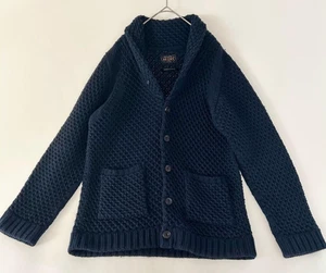 Beams Plus Knit Cowichan Cardigan, Navy, Size M, 100% Wool, Made in Japan - Picture 1 of 10