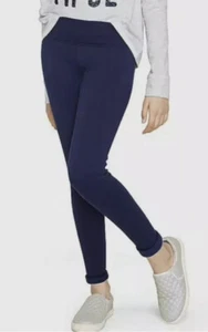 Nwt Girls Justice Fleece Lined Warm Leggings Navy Blue  Size 6 Full Length - Picture 1 of 2