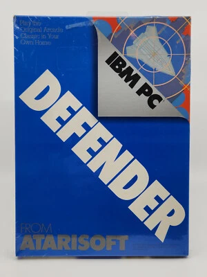 AtariSoft IBM PC Boxed Video Game Disk - Defender - New Sealed - Image 1 of 2