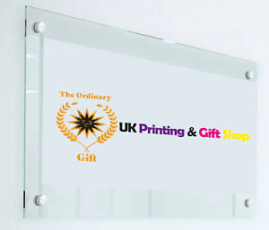 Printed Back Acrylic | Double Layer Panel with Silver Standoff | Business Plaque