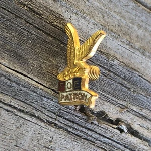 FOE PATRON Lapel Pin Screw Back Finish Loss ROUGH Fraternal Order Eagle Vintage - Picture 1 of 12