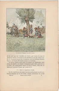 Illustration Bombled 1895 Bataille du Tagliamento, La canonnade s'engagea... - Picture 1 of 1