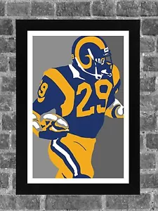 Los Angeles Rams Eric Dickerson Portrait Sports Print Art 11x17 - Picture 1 of 2