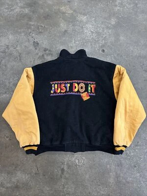 Chaqueta de lana universitaria vintage años 90 Nike Urban Jungle Spike Lee Just Do It talla L Foto 1 de 4
