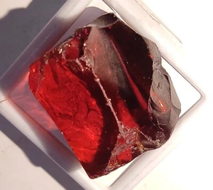 380.95 Ct Natural Red Zircon Rough Glossy Mineral EGL Certified Loose Gemstone - Picture 1 of 10