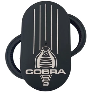 Kit de purificador de aire ovalado Ford Shelby Cobra logotipo de texto 15" - negro - Ansen EE. UU. - Imagen 1 de 4