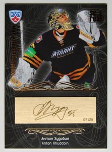 2012-13 KHL Gold Collection Gamemakers Gold #GAM-029 Anton Khudobin #/25