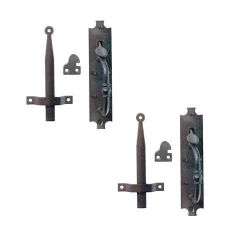 Black Cast Iron Norfolk Door Latches Tall Thumb Latch Pack of 2 Renovator Supply Cover