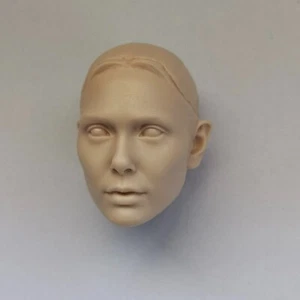 1:6 Unpainted Bald Wanda 4.0 Scarlet Witch Head Sculpt Carved With Helmet Model - Picture 1 of 5