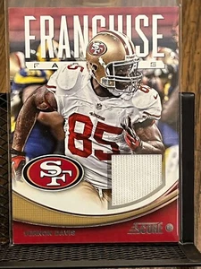 VERNON DAVIS 2013 SCORE FRANCHISE FABRICS SAN FRAN 49ERS WORN JERSEY PATCH RELIC - Picture 1 of 2