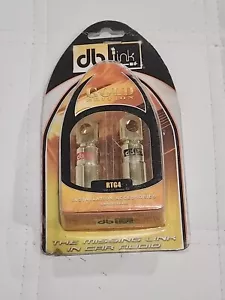 db Link Gold Edition RTG4 + & - 4 Ga. Ring Terminals w/Outer Protector Sleeves - Picture 1 of 5