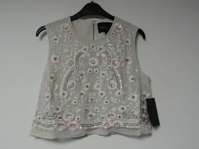 Needle & Thread Prarie Embroidery Top Spearmint Size UK 10 rrp £125 DH192 HH 01 - Image 1 of 4