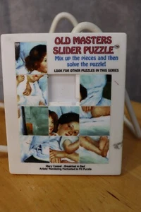 Old Masters Slider Puzzle Mary Cassat-Breakfast In Bed-White Vintage - Picture 1 of 1