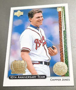 CHIPPER JONES-1989 1998 UPPER DECK GOLD FOIL DECADE DOMINATORS ⚾️ BASEBALL CARD - Picture 1 of 4