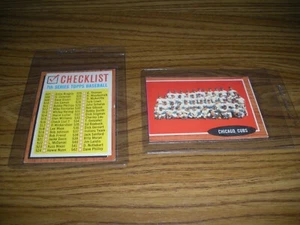 2 1962 Topps Baseball High #'s 7th Series Lista de verificación #516 y equipo de Chicago Cubs #552 - Imagen 1 de 6