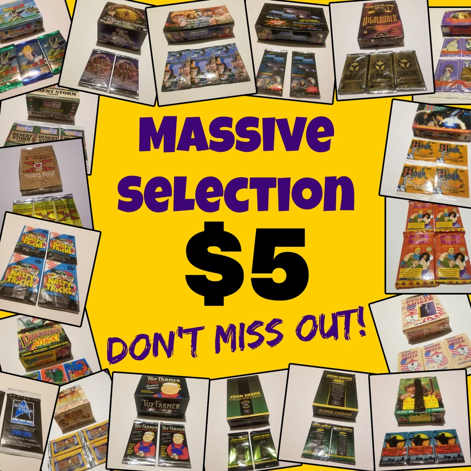 Gran selección de paquetes de tarjetas coleccionables sellados de fábrica Foto 1 de 1