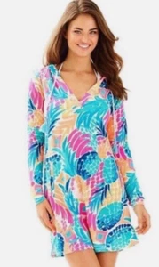 Abito copricostume Lilly Pulitzer Rylie taglia S Goombay ananas schiacciato UPF 50+ spiaggia - Foto 1 di 18