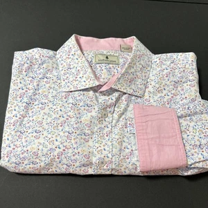 Camicia Ditsy floreale uomo XXL con bottoni manica lunga Oxford Southern Pines - Foto 1 di 17