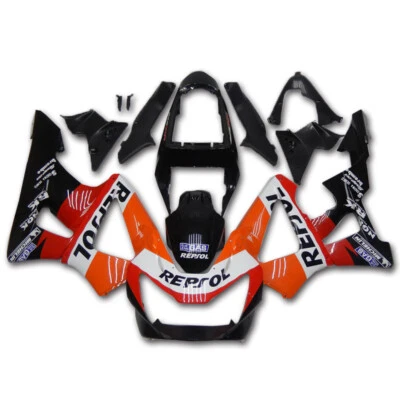 FK Injection Orange Black Fairing lor Honda 2000 2001 CBR929RR CBR900RR w029 - Image 1 of 4