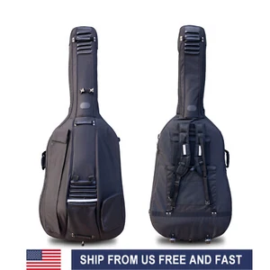 Yinfente Upright 3/4 Bass Bag Removable With Wheel Porable With Straps Black - Picture 1 of 14