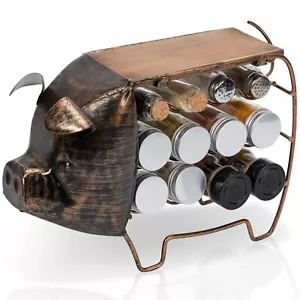 Made Easy Kit Seasoning & Spice Jar Rack Organizer, Metal & Wood Décor Sculpture - Picture 1 of 6