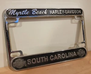 Harley Davidson Motorcycle License Plate Frame Myrtle Beach South Carolina - Picture 1 of 7
