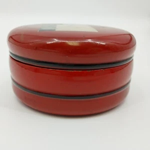 Japanese Lacquerware Bento Box Red Black Tiered Food Container Traditional - Picture 1 of 8