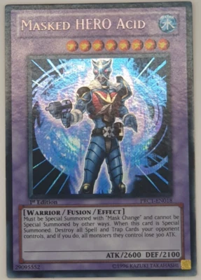Masked Hero Acid - PRC1-EN018 - Secret Rare 1st Edition Yugioh - Image 1 of 2