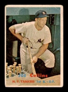1957 Topps Joe Collins #295 Crease New York Yankees