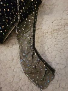 Black Lace that Sparkles 1 7/8" in. Pre-cut 4 yds - Picture 1 of 1