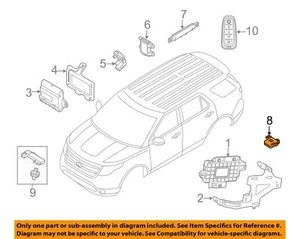 FORD OEM 11-15 Explorer Electrical Alarm System-Antenna BB5Z15K602L - Foto 1 di 2
