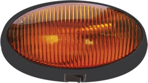 Casa rodante Optronics RVPL7AB RV cámper ámbar ovalada 12 V porche luz utilitaria negra con interruptor - Imagen 1 de 3