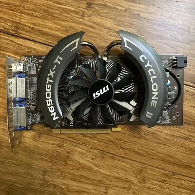 Msi Cyclone II GeForce 650 Ti 1GB GDDR5 PCI EXPRESS 3.0x16 Video Card Used. - Image 1 of 4