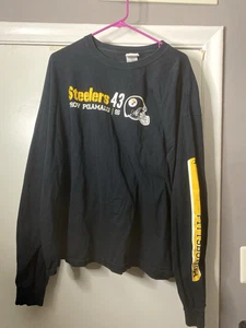 Troy Polamalu Steelers Langarmshirt Y2K NFL Team Apparel Herren Größe 2XL - Bild 1 von 5