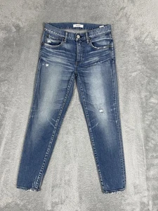 MOUSSY Vintage Jeans Womens 27 Blue Distressed Skinny Made in Japan Denim Pants - Picture 1 of 20