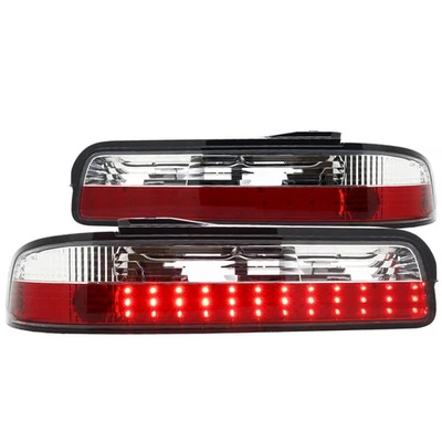 Red/Clear Fits 1989-1994 240Sx S13 Coupe Led Tail Lights Brake Lamps 89-94 - Imagem 1 de 4