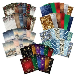 8 x Hojas A4 Hunkydory Adorable Tarjeta Patrón Navidad 350gsm NUEVO - Imagen 1 de 16