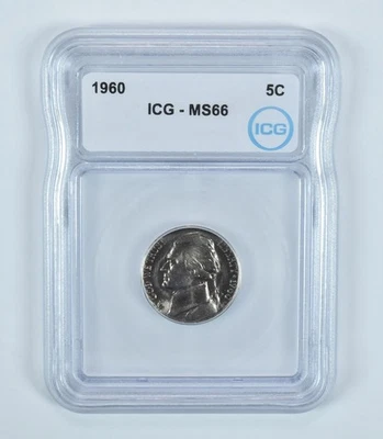 1960 Jefferson Nickel MS66 ICG *5642 - Image 1 of 4