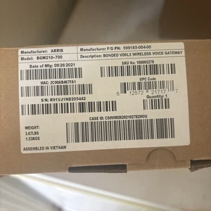 AT&T Arris BGW210-700 802.11b/g/n/ac 400mW Bonded VDSL2 Wireless Voice Gateway 4 - Picture 1 of 4