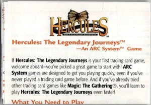 1998 Hercules: The Legendary Journeys TCG Trading Card Starter Set Booklet #1 - Picture 1 of 3