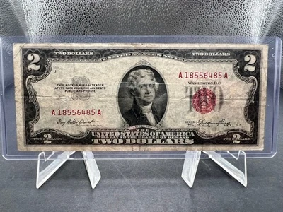 1953A USA $2 DOLLAR  BLUE SEAL - SN # A18556485 - Image 1 of 4