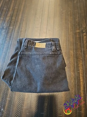 Pantalones de mezclilla Lee para mujer negros vintage tiro alto desteñidos pierna recta talla 16 L 32x32 Foto 1 de 4