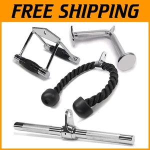 Heavy-Duty Tricep Press Down Cable Machine Attachments - Non-Slip Grip Design - Picture 1 of 9