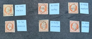 🦬 Lot de 6 Timbres N°16 - 40 c orange Empire - Losange PC bien lisibles🦬 - Picture 1 of 7