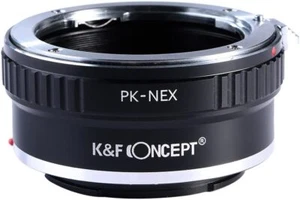 K&F Concept Manual Lens Adapter for Pentax K PK Lens to Sony Alpha E NEX Cameras - Picture 1 of 8