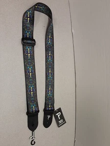 Perri's Guitar Strap - 2 Inch - Woven Cross Design - New - Picture 1 of 6