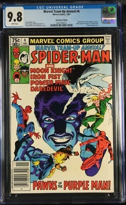 MARVEL TEAM-UP ANNUAL #4 - CGC 9.8 - WP -NM/MT - NEWSSTAND - MOON KNIGHT - Image 1 of 2